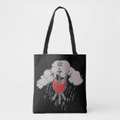 Tote Bag Illustration décorative de l'amour du 3 d'Épées da (Devant)