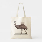 Tote Bag Illustration d'Emu bird (Dos)