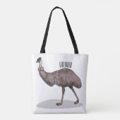 Tote Bag Illustration d'Emu bird (Dos)