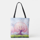 Tote Bag Illustration des arbres roses (Dos)