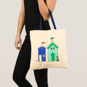 Tote Bag Illustration des Beach Huts 2 (Devant (produit))