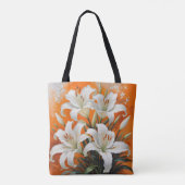 Tote Bag Illustration des lis blancs (Dos)