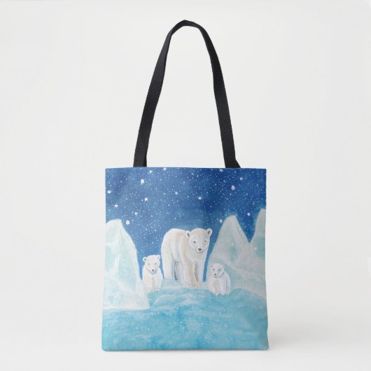 Tote Bag Illustration des ours polaires (Devant)