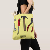 Tote Bag Illustration des outils de menuiserie (De près)