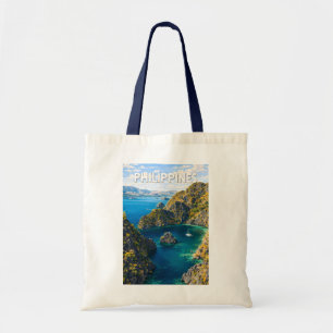 Tote Bag Illustration des Philippines Voyage Art Vintage