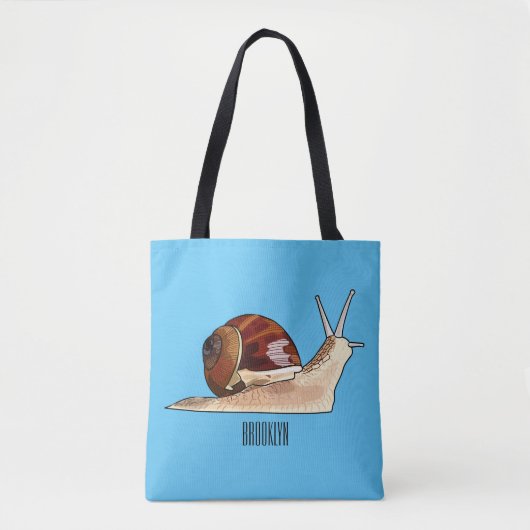 Tote Bag Illustration d'escargot (Devant)