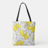 Tote Bag Illustration dessinée à la main d'agrumes de citro (Dos)