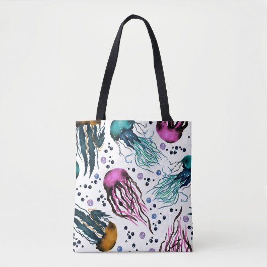 Tote Bag Illustration dessinée à la main. Motif sans coutur (Devant)