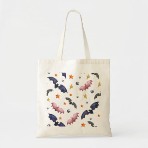 Tote Bag Illustration d'Halloween avec chauve-souris et éto