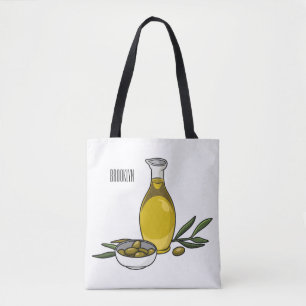 Tote Bag Illustration d'huile d'olive