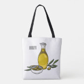 Tote Bag Illustration d'huile d'olive (Dos)