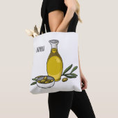 Tote Bag Illustration d'huile d'olive (De près)