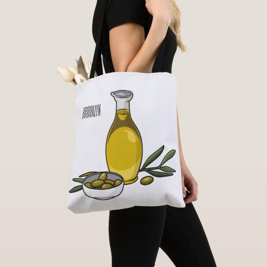 Tote Bag Illustration d'huile d'olive (De près)