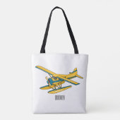 Tote Bag Illustration d'hydravion (Dos)