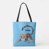 Tote Bag Illustration d'ocelot mignon (Dos)