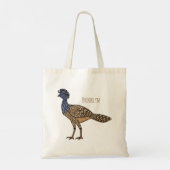 Tote Bag Illustration d'oiseau de curassow (Dos)