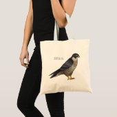 Tote Bag Illustration d'oiseau de faucon pèlerin (Devant (produit))