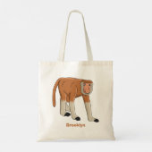 Tote Bag Illustration drôle de singe proboscis (Dos)