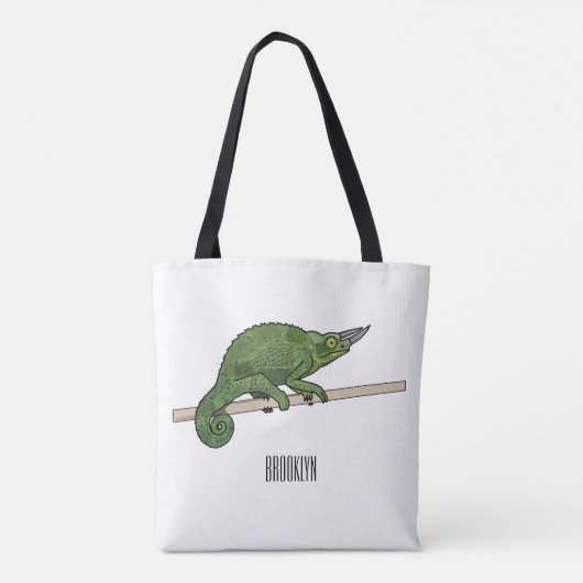 Tote Bag Illustration du caméléon de Jackson (Dos)