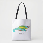 Tote Bag Illustration du caméléon de Jackson (Devant)