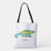 Tote Bag Illustration du caméléon de Jackson (Dos)