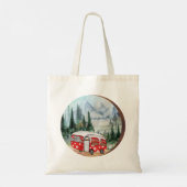 Tote Bag Illustration du camping Mountain Adventure (Dos)