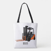 Tote Bag Illustration du chariot élévateur (Dos)