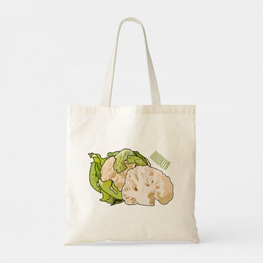 Tote Bag Illustration du chou-fleur (Dos)