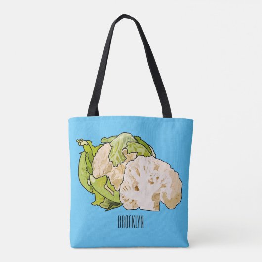 Tote Bag Illustration du chou-fleur (Dos)