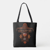 Tote Bag Illustration du cocktail Retro Manhattan (Dos)