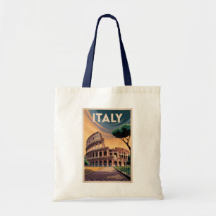 Tote Bag Illustration du Colosse d'Italie Art de voyage vin