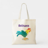 Tote Bag Illustration du coq à ailettes (Dos)