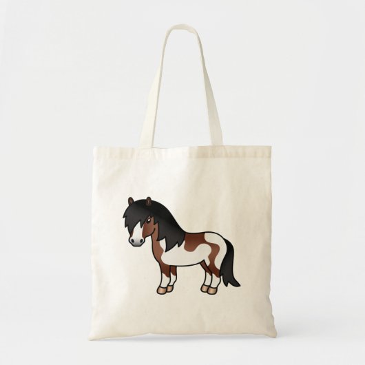 Tote Bag Illustration du dessin animé Brown Pinto Shetland  (Devant)
