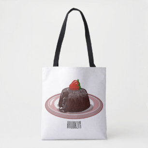 Tote Bag Illustration du gâteau de lave au chocolat