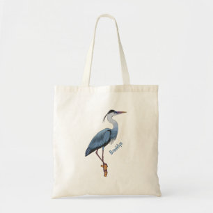 Tote Bag Illustration du grand héron bleu