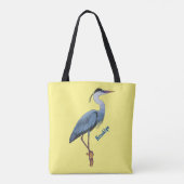 Tote Bag Illustration du grand héron bleu (Dos)