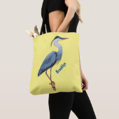Tote Bag Illustration du grand héron bleu (De près)
