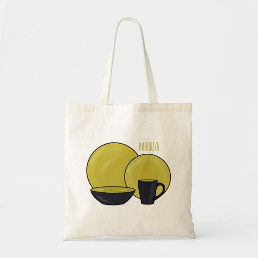 Tote Bag Illustration du jeu de produits de table (Devant)