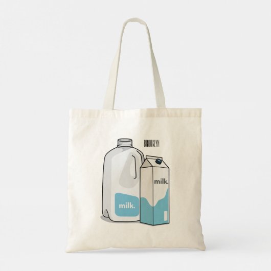 Tote Bag Illustration du lait (Dos)