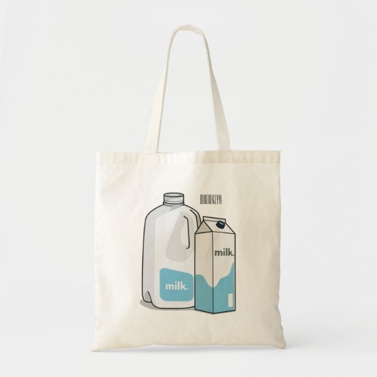Tote Bag Illustration du lait (Devant)