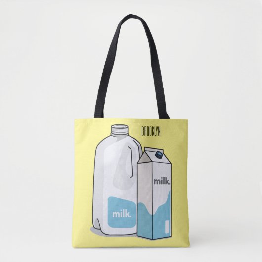 Tote Bag Illustration du lait (Devant)
