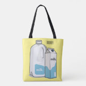 Tote Bag Illustration du lait (Dos)
