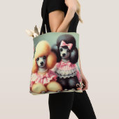 Tote Bag Illustration du mignon caniche (De près)