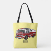 Tote Bag Illustration du moteur à incendie (Dos)
