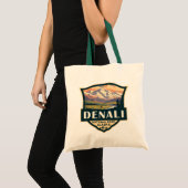 Tote Bag Illustration du parc national de Denali Voyage Vin (Devant (produit))