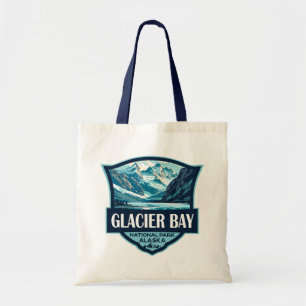 Tote Bag Illustration du parc national de Glacier Bay Retro