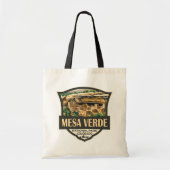 Tote Bag Illustration du parc national Mesa Verde Travel Ar (Devant)