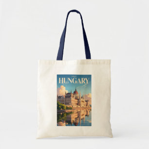 Tote Bag Illustration du Parlement de Hongrie Art de voyage