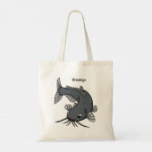 Tote Bag Illustration du poisson-chat mignon (Dos)
