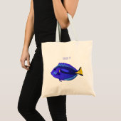 Tote Bag Illustration du poisson de la cuve bleue (Devant (produit))